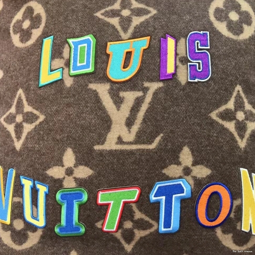 PILLOW THROW CUSTOM LV LETTERS WOOL 0812